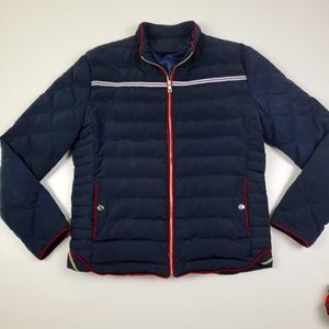 Saint Laurent Quilted Bomber Navy Blue Size L Logo